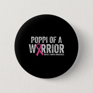 Mens Breast Cancer Awareness Month Pink Ribbon Pop Button