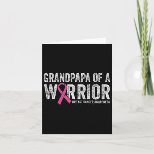 Mens Breast Cancer Awareness Pink Ribbon Grandpapa Card