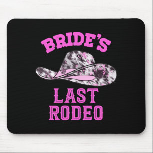 Mens bride's last rodeo cowgirl hat bachelorette mouse pad