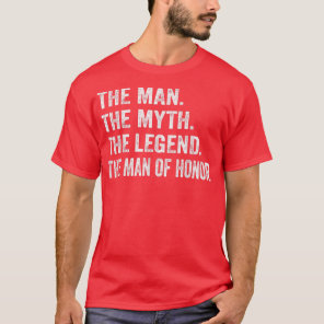 Mens Brides Man of Honor Wedding Bridal Party Brid T-Shirt
