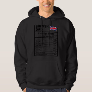 Mens British Dad Nutrition Facts Father's Day Nati Hoodie