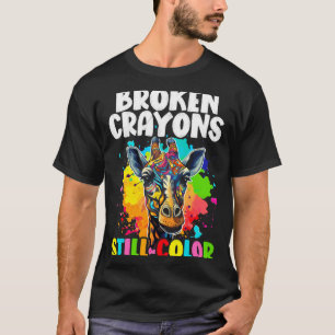 Mens broken crayons color mental health awareness T-Shirt