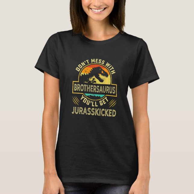 Mens Brother Rex Saurus Papasaurus Dinosaurs Men F T-Shirt (Front)