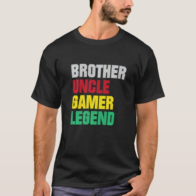 Mens Brother Uncle Gamer Legend Favorite Best Game T-Shirt (Front)