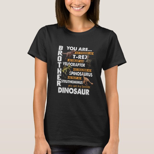 Mens Brother You Are My Favorite Dinosaur  Fathers T-Shirt (Front)