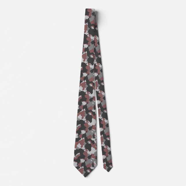 Men's Brown/Grey Camouflage Tie (Front)