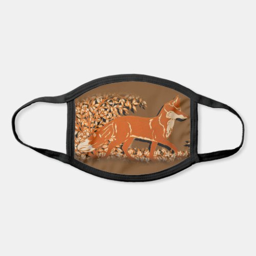 Mens Brown  Rust Fox in Woodland Shadows Animal Face Mask