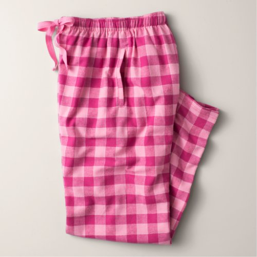 Men's Bubblegum Color Flannel Pajama Pants