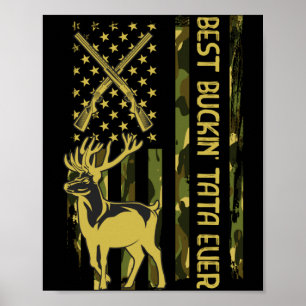 Mens Buckin Deer Hunting Bucking Christmas Poster