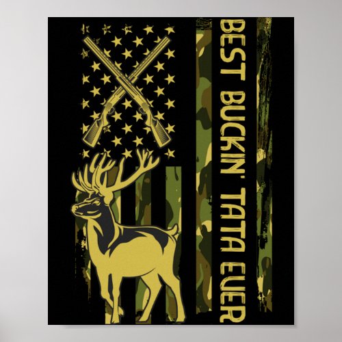 Mens Buckin Deer Hunting Bucking Christmas Poster