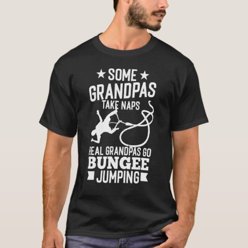Mens  Bungee Jumping Fan Graphic Grandpas Men Bung T_Shirt