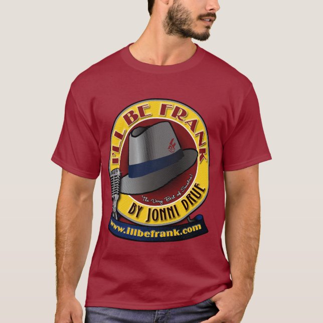 Mens Burgundy I'll Be Frank T-Shirt (Front)