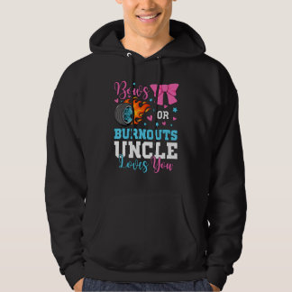 Mens Burnouts or Bows Uncle loves you Gender Revea Hoodie
