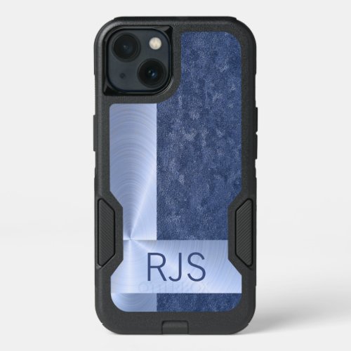 Mens Business Professional Modern Blue iPhone 13 Case