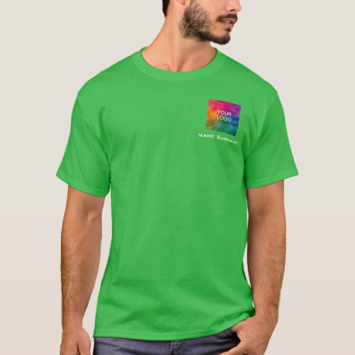 Mens Business Your Logo Here Promotional Employee T_Shirt