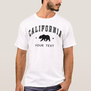 Men's California, Your Text - Grizzly Bear Design T-Shirt