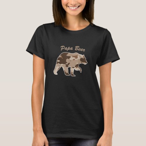 Mens Camouflage Daddy Bear Family Camo Hunting   P T_Shirt