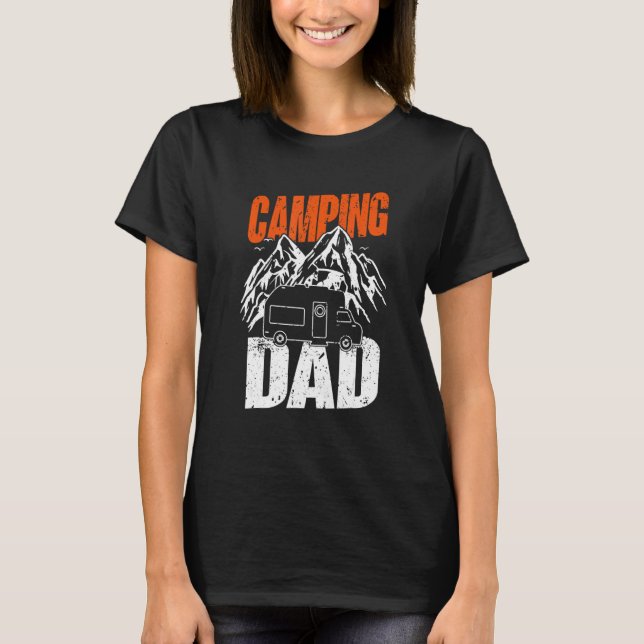Mens Camping Dad  Camper Caravan  Camping 1 T-Shirt (Front)