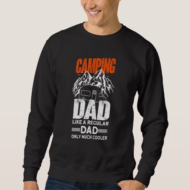 Mens Camping Dad - Camper Caravan Funny Camping_1 Sweatshirt (Front)