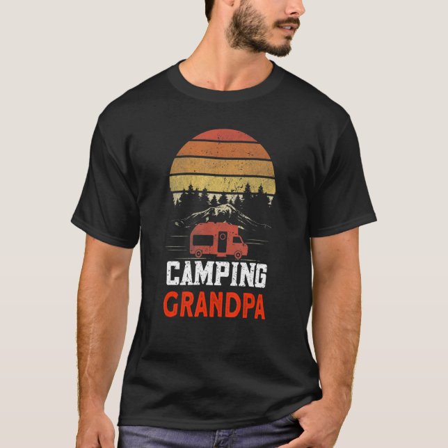 Men's Camping Grandpa Camper Caravan Camping 4 T-Shirt (Front)