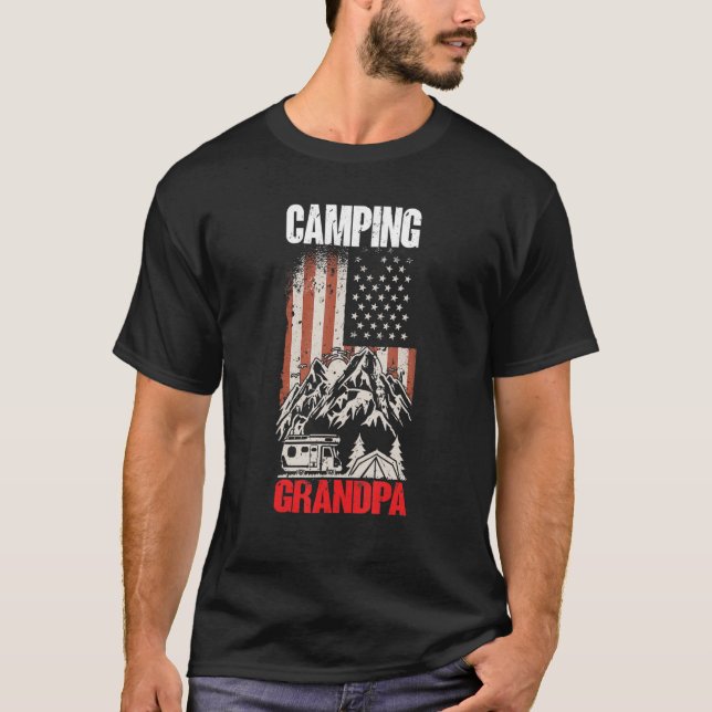 Men's Camping Grandpa Camper Caravan Camping 7 T-Shirt (Front)