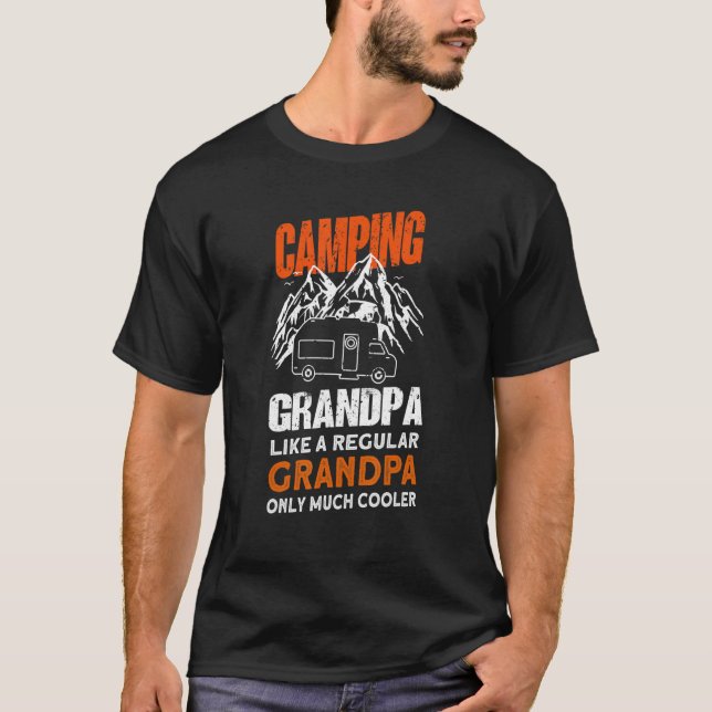 Mens Camping Grandpa - Camper Caravan Funny Campin T-Shirt (Front)