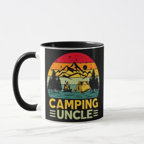 Mens Camping Uncle Vintage Retro Camping Lover Mug