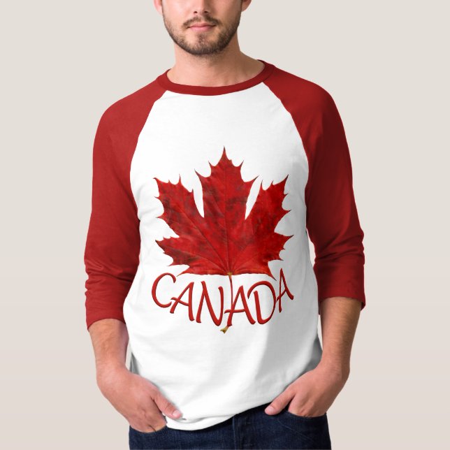 Men's Canada Flag Baseball Jersey Souvenir Shirt (Front)