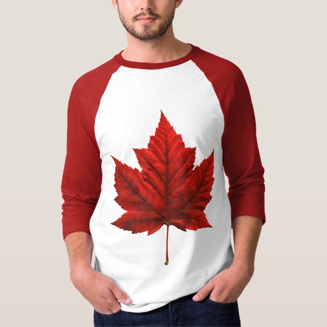 Men's Canada Flag Baseball Jersey Souvenir Shirt (Front)