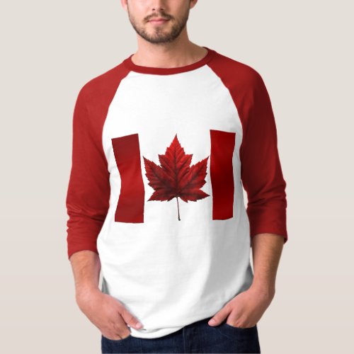 Mens Canada Flag Baseball Jersey Souvenir Shirt