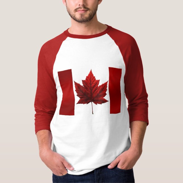 Men's Canada Flag Baseball Jersey Souvenir Shirt (Front)