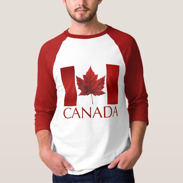 Men's Canada Flag Baseball Jersey Souvenir Shirt (Front)