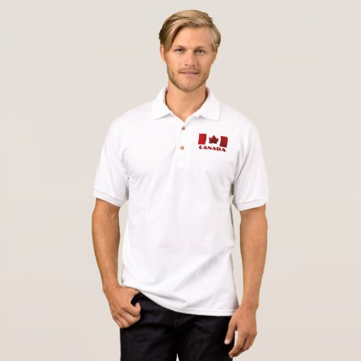 Mens' Canada Flag Polo Shirt Canada Golf Shirt Zazzle