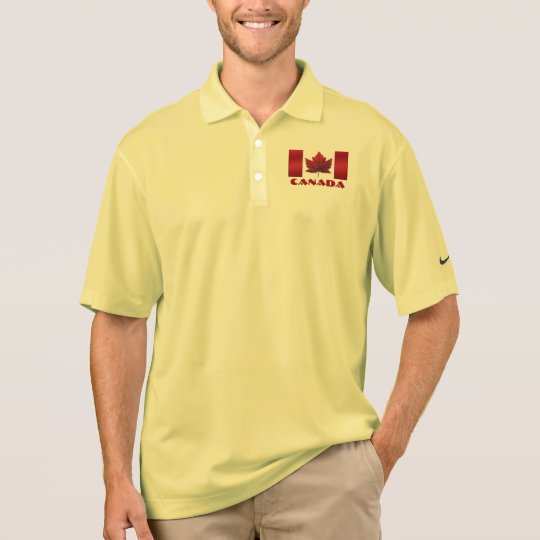 Men's Canada Flag Polo Shirt Canada Golf Shirt