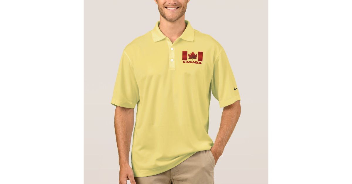 Men's Canada Flag Polo Shirt Canada Golf Shirt