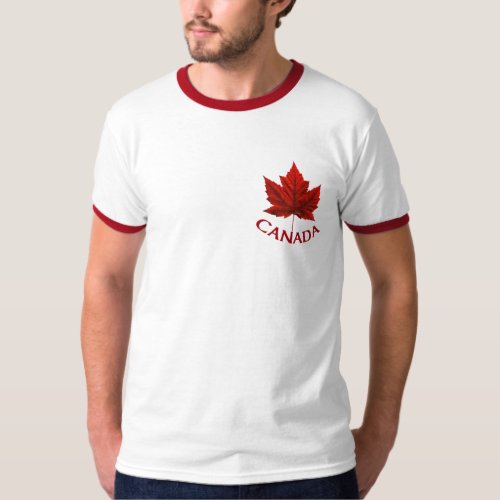 Mens Canada T_Shirt Canada Flag Maple Leaf Shirt