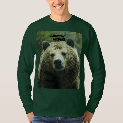 Mens Canadian Wildlife Short Sleeve T_Shirt