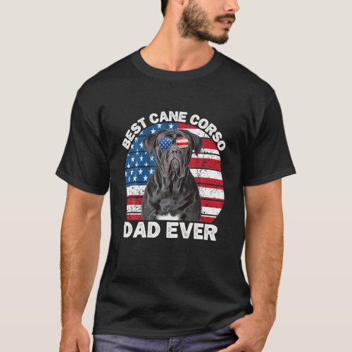 Mens Cane Corso Dad American Flag Patriotic Men Ca T_Shirt