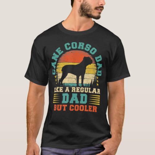Mens Cane Corso Dad Funny Vintage Cane Corso Dog F T_Shirt