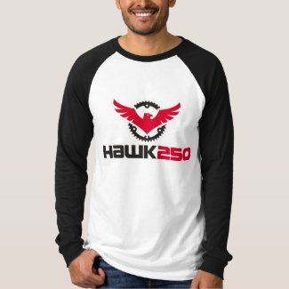 Mens Canvas Long Sleeve Raglan Hawk 250 T-Shirt