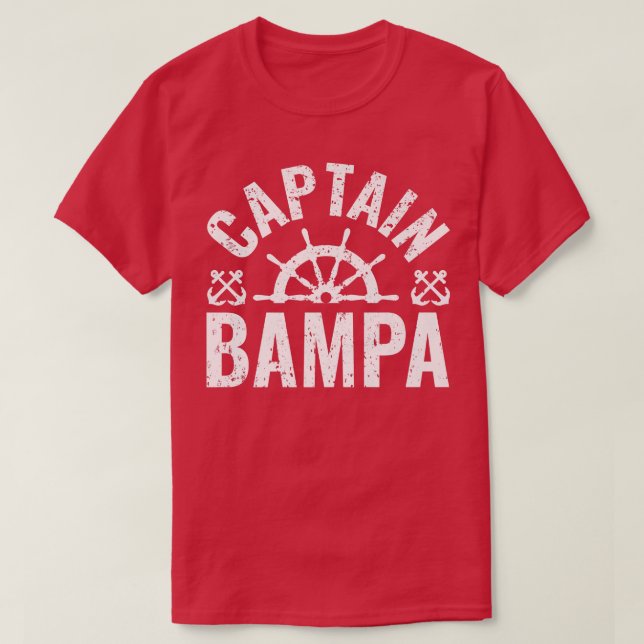 Mens Captain Bampa Boat Owner Lake Boating Father' T-Shirt (Design Front)