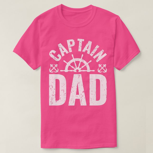 Mens Captain Dad Boat Owner Lake Boating Father's  T-Shirt (Design Front)