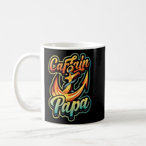 Mens Captain Papa Boating  Coffee Mug