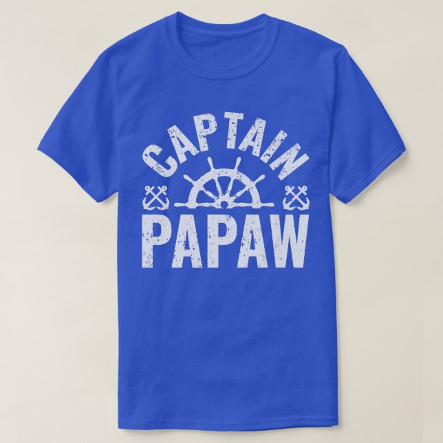 Mens Captain Papaw Boat Owner Lake Boating Father' T-Shirt (Design Front)