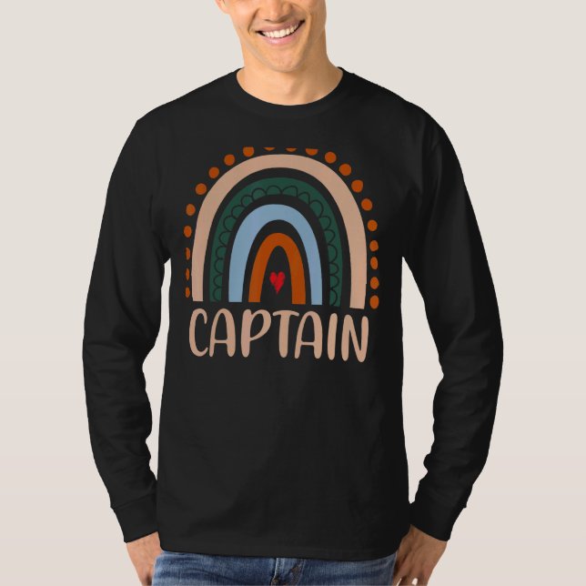 Mens Captain Rainbow Boho Rainbow Captain Cool Dad T-Shirt (Front)