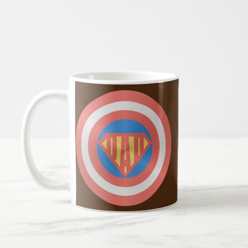 Mens Captain Superhero Dad Shield Fathers Day Coffee Mug