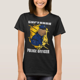 Mens Capybara Police Officer T-Shirt