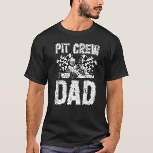 Mens  Car Drag Racer Pit Crew Dad Drag Racing Fath T_Shirt