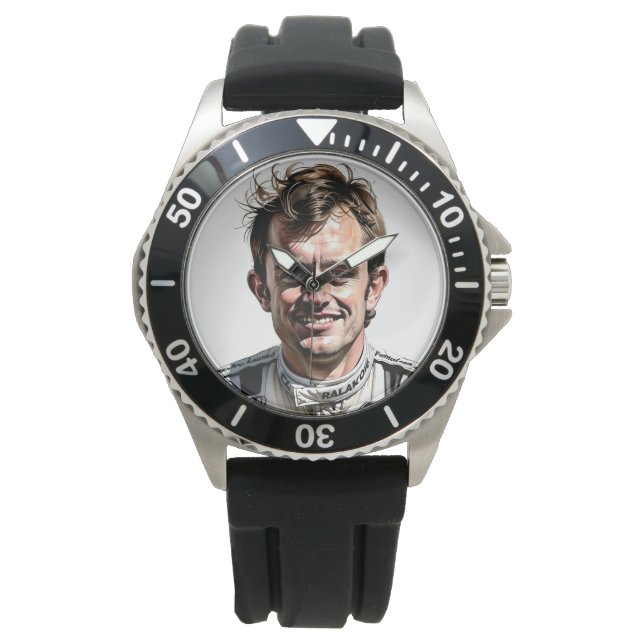 Men's Car Racer  Stainless Steel Watch (Front)
