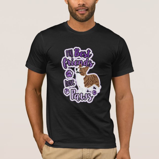 Mens Cardigan Best Friends T-Shirt (Front)